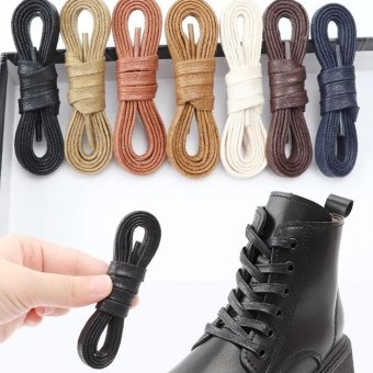 Waxed flat laces for boots (x2)