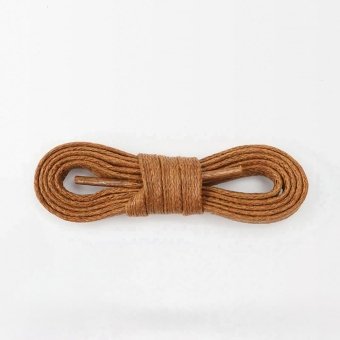 Lacets plats cirés pour bottes (x2) Coyote Brown