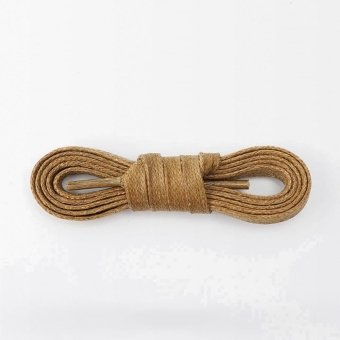 Lacets plats cirés pour bottes (x2) Desert Tan