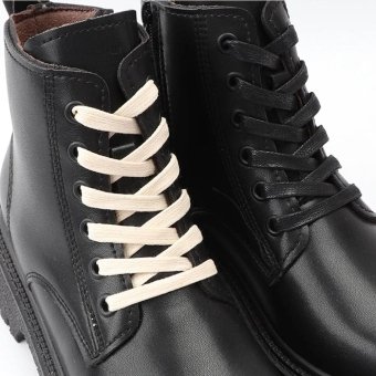 Waxed flat laces for boots (x2)