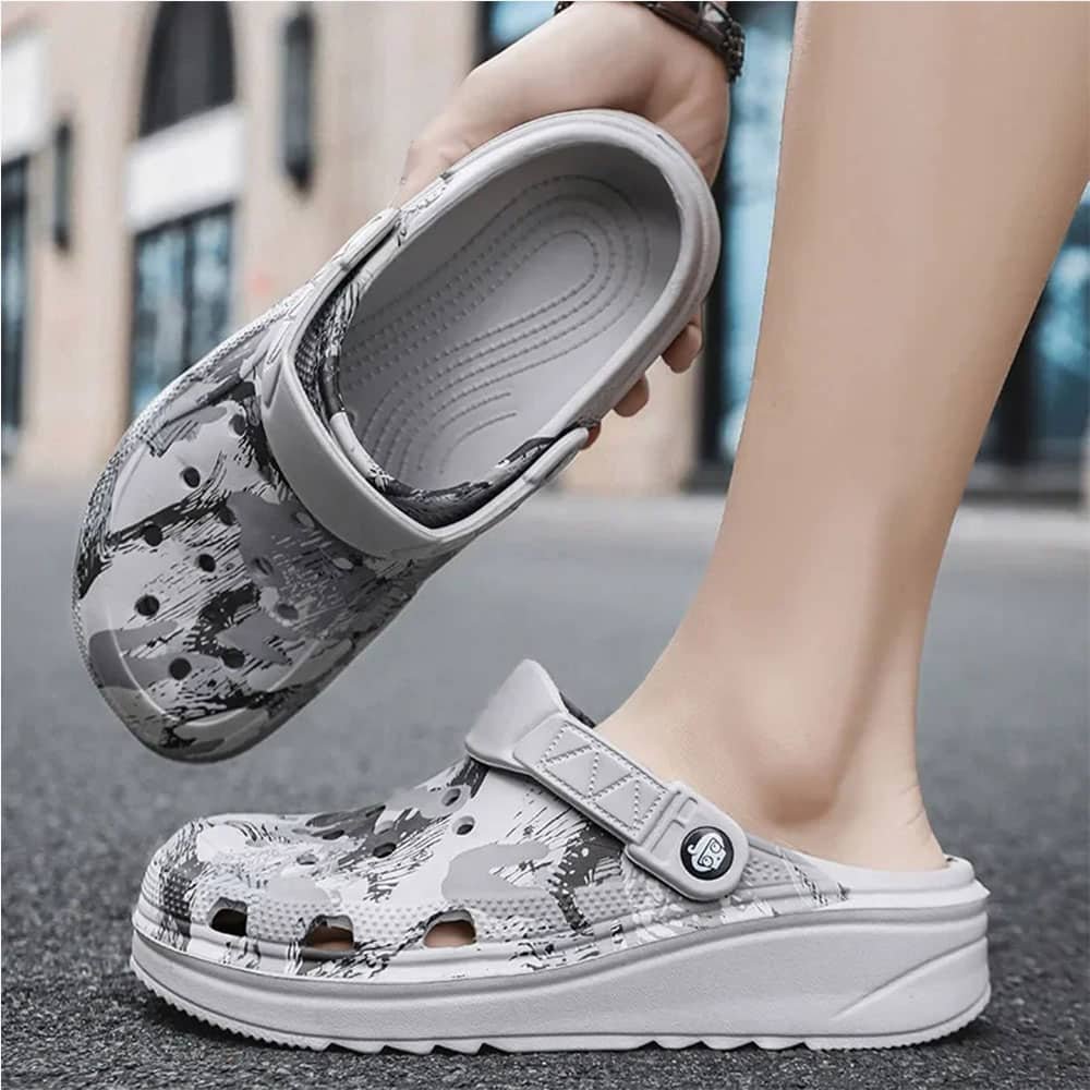 White camo Tactical crocs