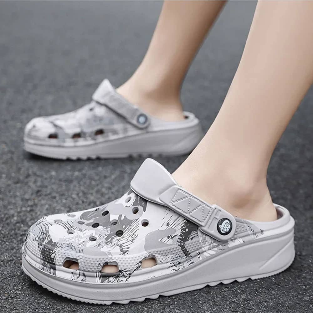 White camo Tactical crocs