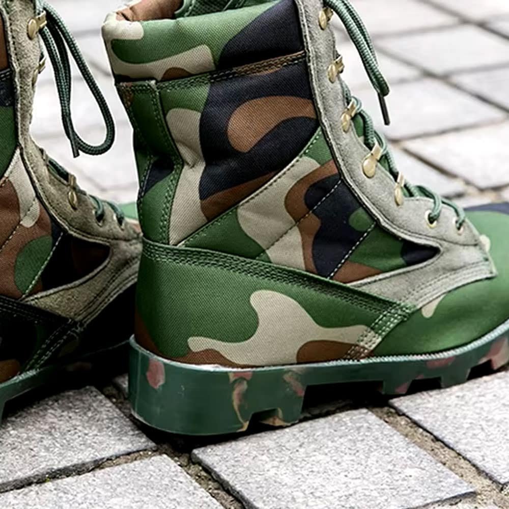 camouflage combat boots Woodland