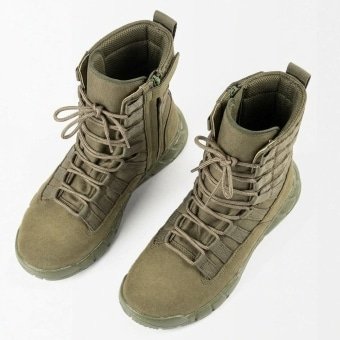 Lightweight Training Boots Faux Suede Army green