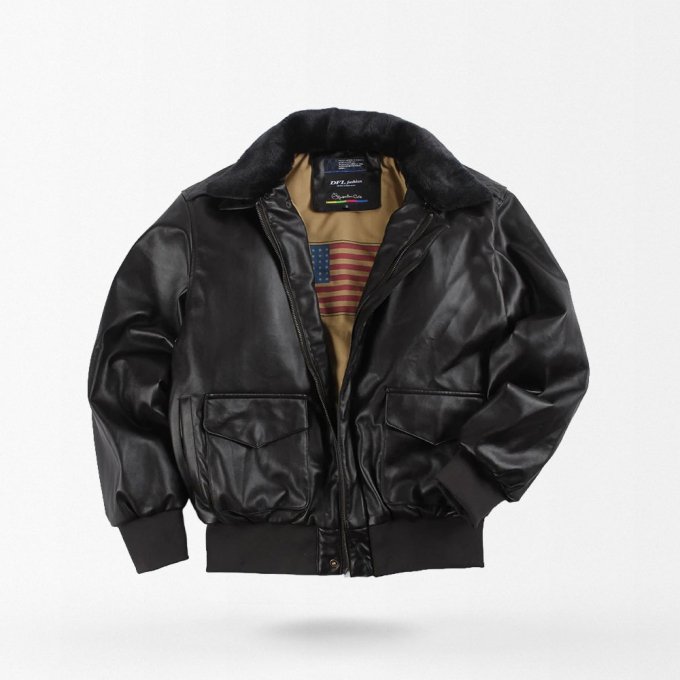 vintage a2 leather flight jacket