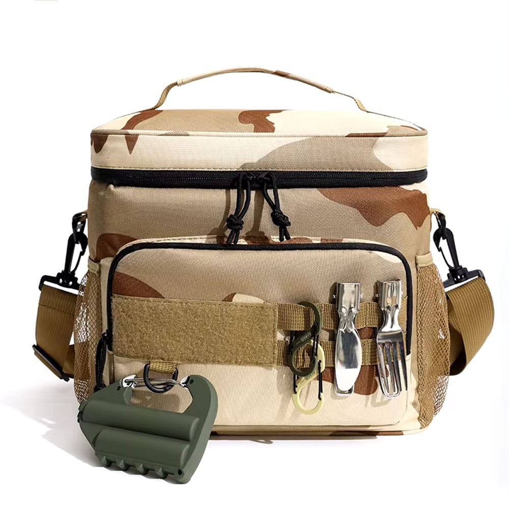 3 Color Desert tactical insulated lunch bag
