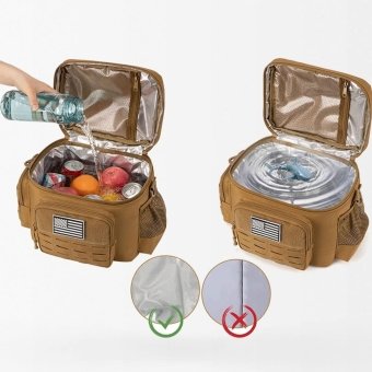 Coyote brown tactical thermal lunch bag