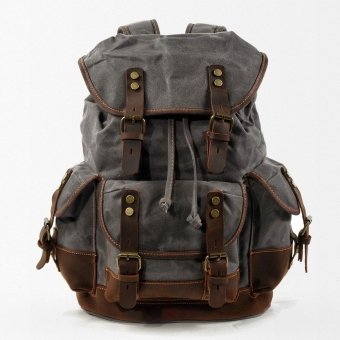 Sac à dos en toile de style militaire Gris