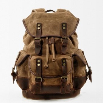 Sac à dos en toile de style militaire Kaki