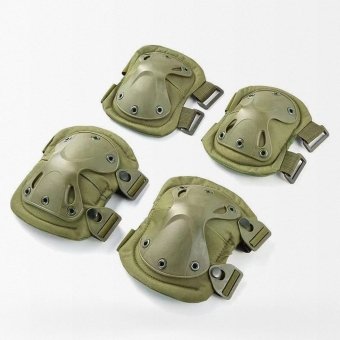 OD green tactical elbow and knee pads