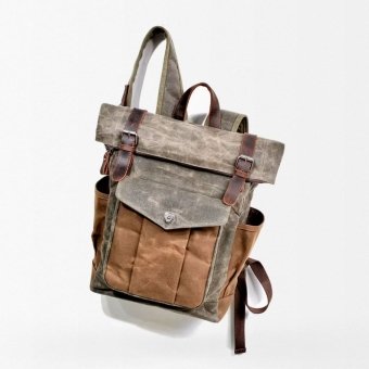 Vintage military canvas backpack