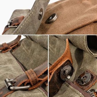 Vintage military canvas backpack
