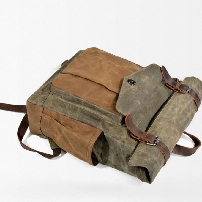 Vintage military canvas backpack