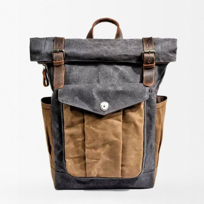Vintage military canvas backpack