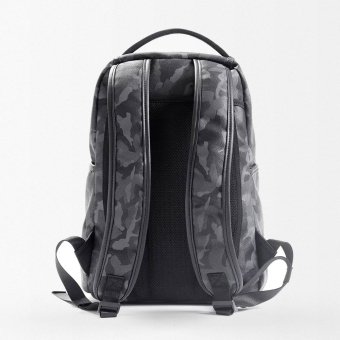Camo leather backpack