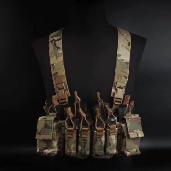 D3CRX chest rig with pistol pouches