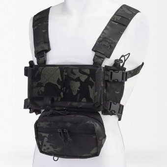 Harnais de poitrine avec pochettes pour chargeurs "Elyt" Multicam Black
