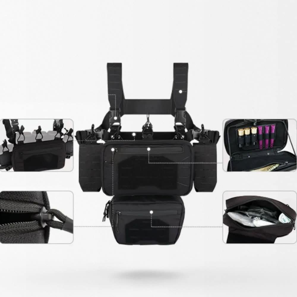 Laser cut molle chest rig "YKD"