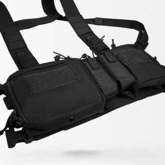 Light chest rig black