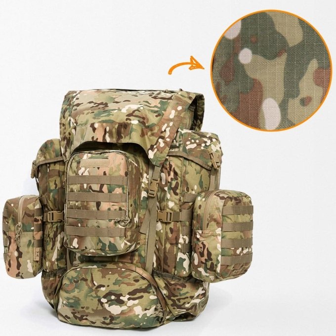 Military rucksack with frame Multicam