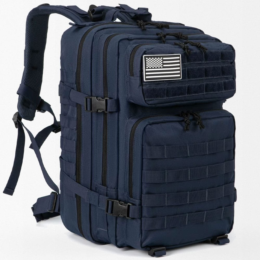 Navy blue molle backpack 45L