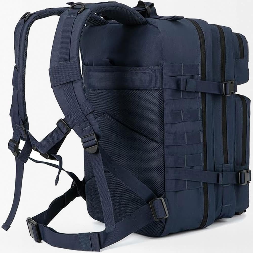 Navy blue molle backpack 45L