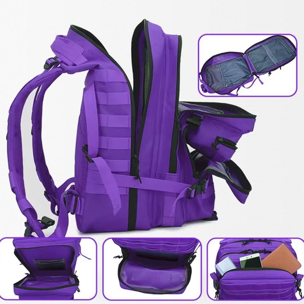 Purple military backpack 45L