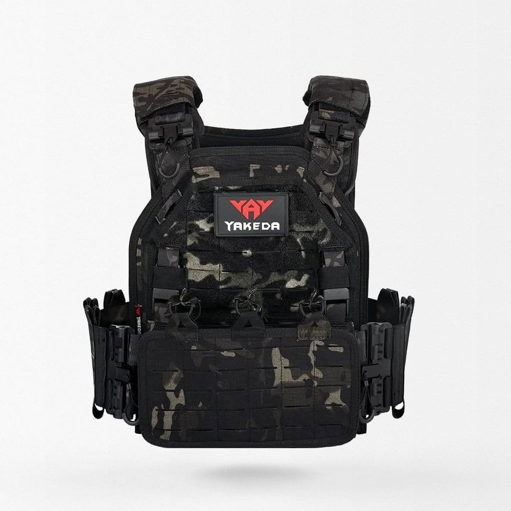 Lightweight Black Camo Plate Carrier