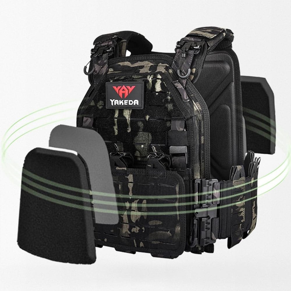 Lightweight Black Camo Plate Carrier