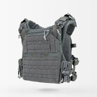 Porte-plaque d'armure souple Gris