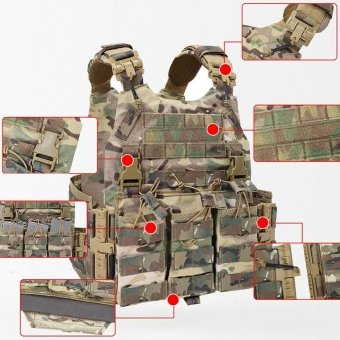 Tactical Plate Carrier With Mag Pouches