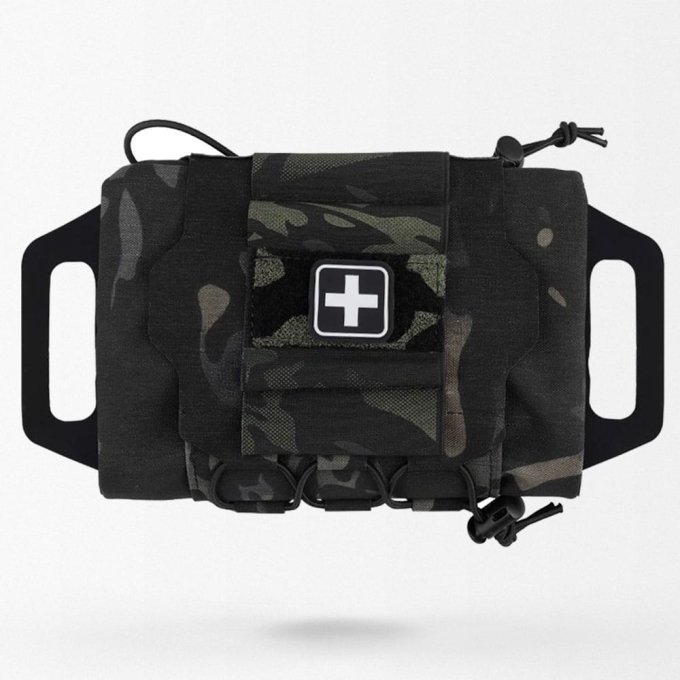 Gilet tactique Poche médicale Multicam Noir