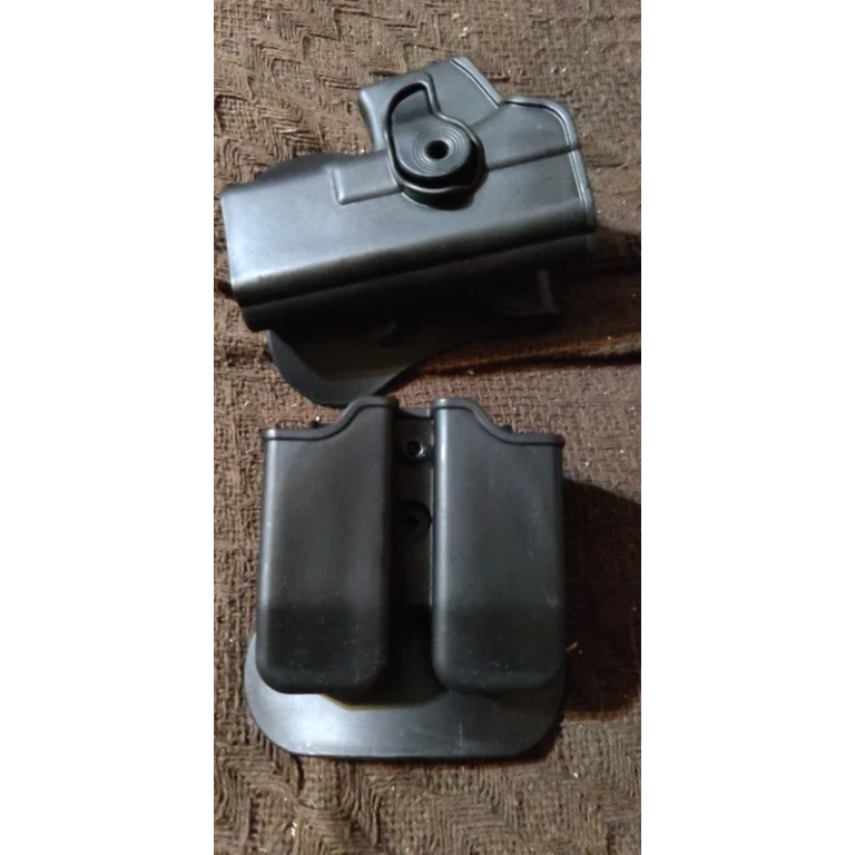 Holster droit pour Glock 17 avec portes-chargeurs 9 mm photo review