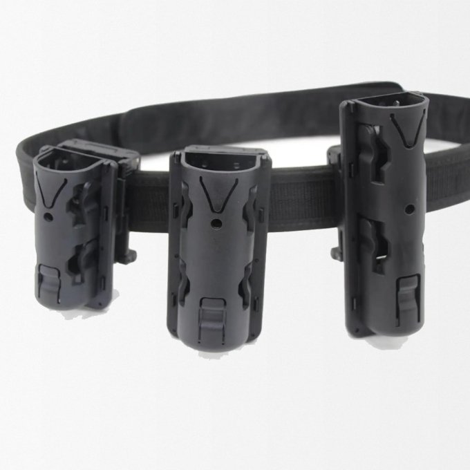Baton holster for duty belt