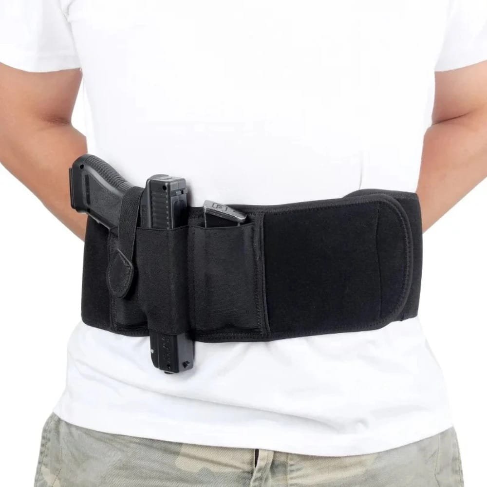 Belly band gun holster