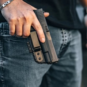 Black iwb concealed carry holster