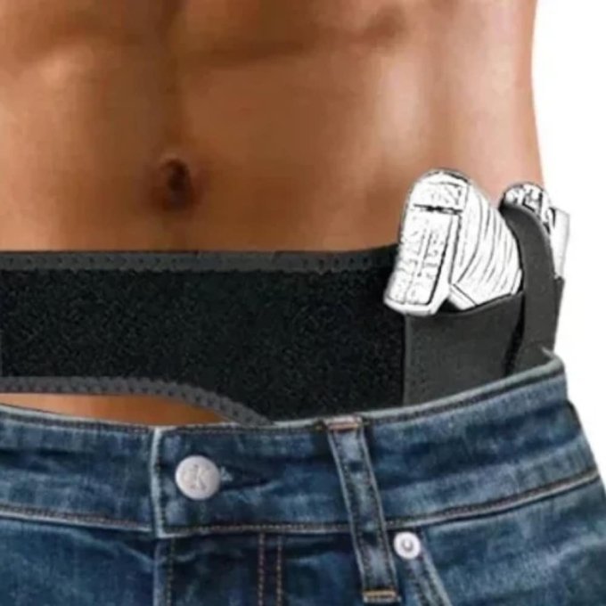 Concealed belt pistol holster