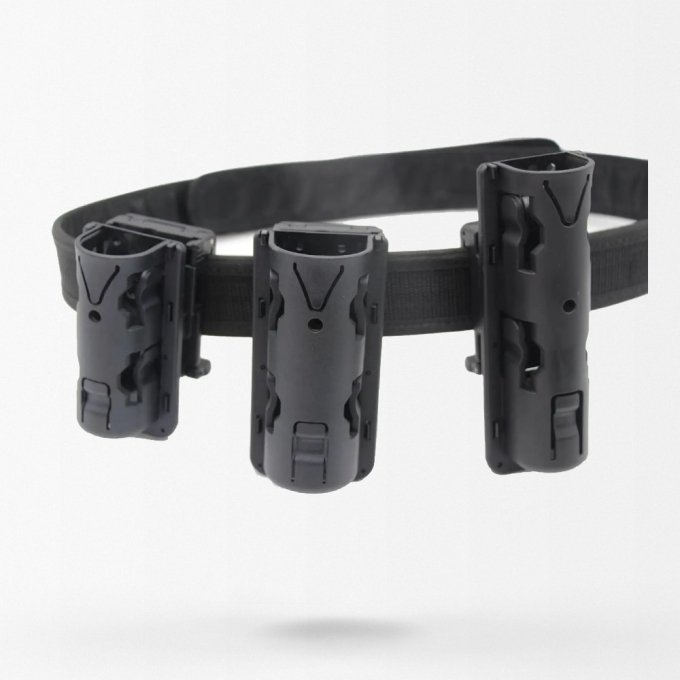 Flashlight holster for duty belt