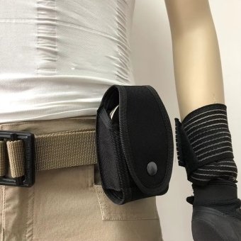 Handcuff pouch for duty belt