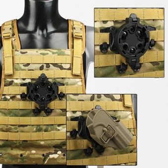 Holster adapter for tactical vest