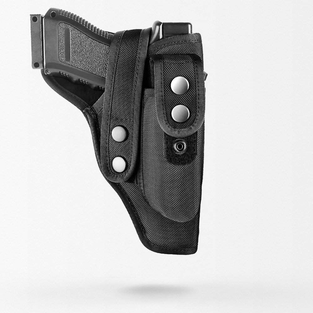 Holster with magazine pouch
