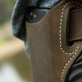 Leather phone holster