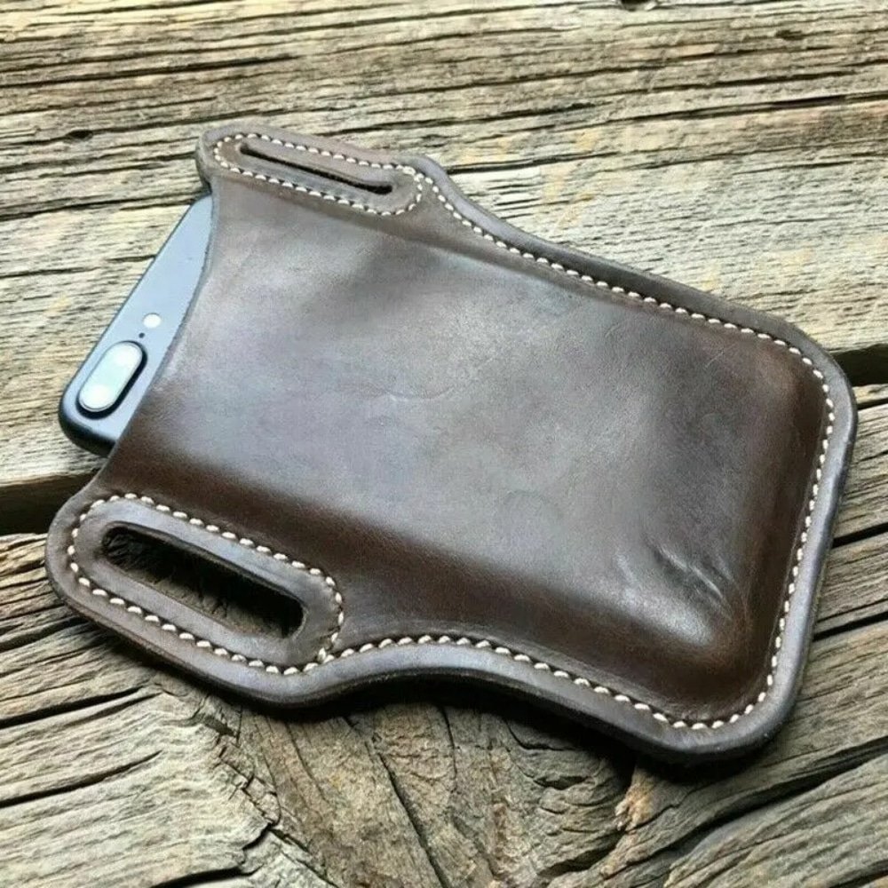 Leather phone holster
