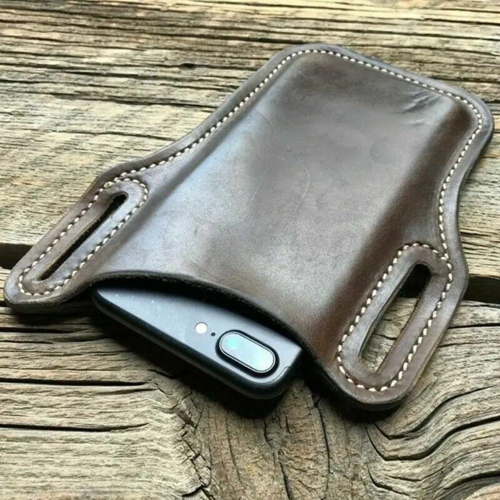 Leather phone holster