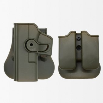 Left glock 17 holster with 9mm mag pouches