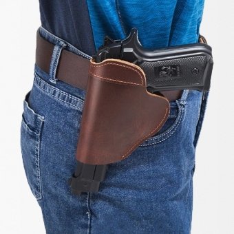 Left handed leather glock holster