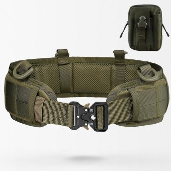 Padded combat belt with pouch