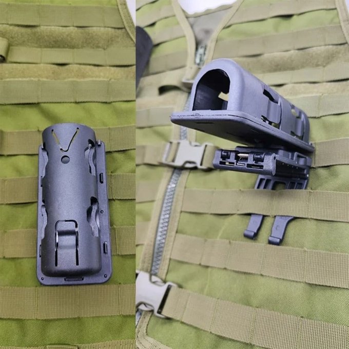 Spray holster for duty belt