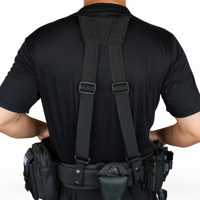 Tactical belt loop suspenders