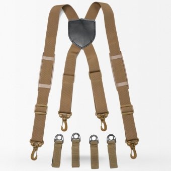 Tactical duty belt suspenders